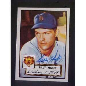 Billy Hoeft Detroit Tigers #370 1952 Topps Reprint Series Autographed 