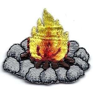   Campfire Iron On Embroidered Applique Vacation/ Trip 