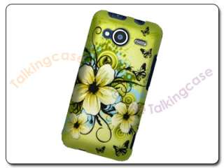 Hawaiian Flower Butterfly Case Cover HTC Evo Shift 4G  