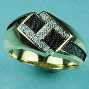 NEW 10K GOLD REAL DIAMOND MENS STYLISH DESIGNER RING  
