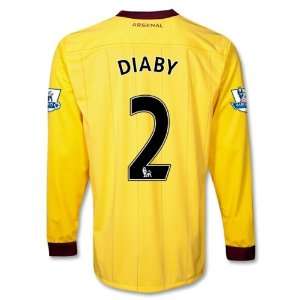  Arsenal 10/11 DIABY Away LS Soccer Jersey Sports 