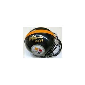  Mel Blount Signed Steelers Mini Helmet   HOF 89 Sports 