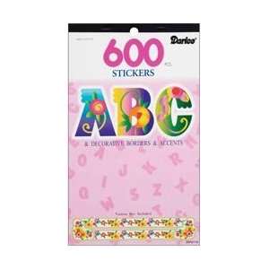 Darice Sticker Book 9 1/2x6 Abc/Borders & Accents 600 Stickers 2510 