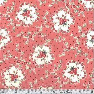  45 Wide Flirt Cameo Flowers Rose Fabric By The Yard 