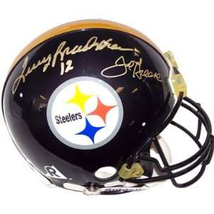  Joe Greene & Terry Bradshaw Autographed Helmet   & Sports 