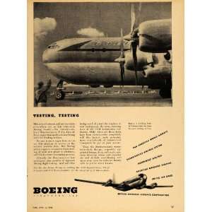  1948 Ad Boeing Stratocruiser Commercial Airplane Tarmac 