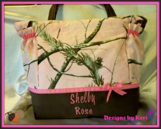 Designs by Keri Pink Realtree Camo Diaper bag or tote  