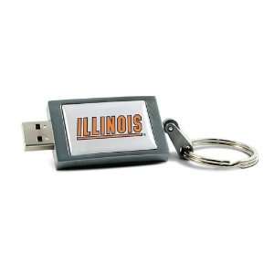  Illinois Fighting Illini DataStick Key Chain USB Flash 