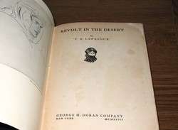REVOLT IN THE DESERT T.E. Lawrence 1st First Edition Ed  