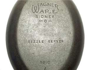 WAGNER WARE ~ Vintage Cast Iron Oval SIZZLE SERVER Griddle Skillet 