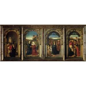 Hand Made Oil Reproduction   Dirk Bouts   24 x 10 inches   Polyptych 