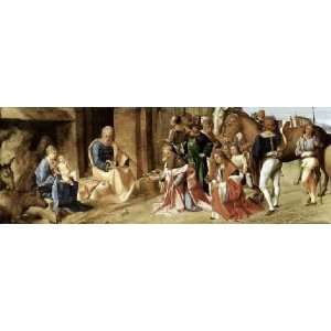 Adoration of The Magi by Giorgio Giorgione. Size 22.00 X 7.88 Art 