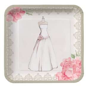  Classic Bridal Square Paper Dessert Plates Toys & Games