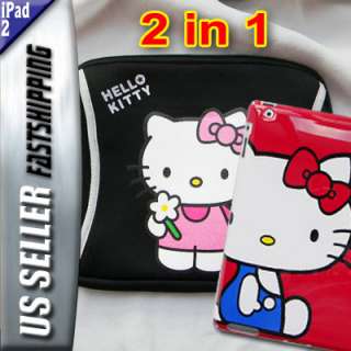 Hello Kitty Neoprene Sleeve Case Cover Pouch for iPad 2  