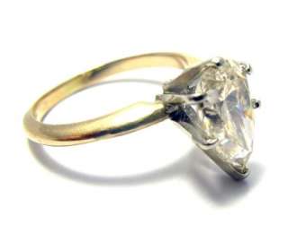 PEAR CUT 1.82CT SOLITAIRE DIAMOND ENGAGEMENT RING 14K YELLOW GOLD SIZE 