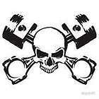 Piston and Skull * Vinyl Decal / Sticker * Ford Dodge Chevy Rat Rod