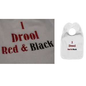  I Drool for Red & Black   Team Baby Bib