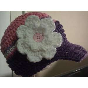  Handmade Crochet Baby Girl Newboy Hat (3 6 Months 
