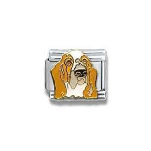 Blood Hound Dog Breed Canine Collection Italian Charm 18k Gold by Casa 