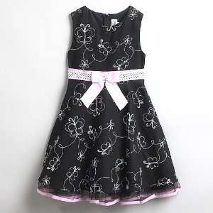 Rare Too Girls Sleeveless Floral Print Dress with Bow 