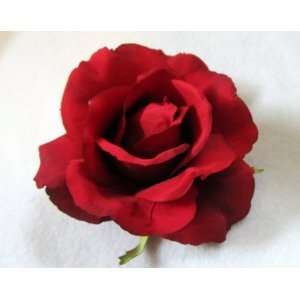  Pin Up Perfect Red Rose Flower Hair Clip and Pin 