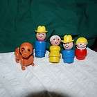 VINTAGE FISHER PRICE LITTLE PEOPLE WOOD FARM FAMILY LOT