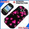 Pantech Crossover P8000 AT&T Purple Love Hard Case Cover +Screen 