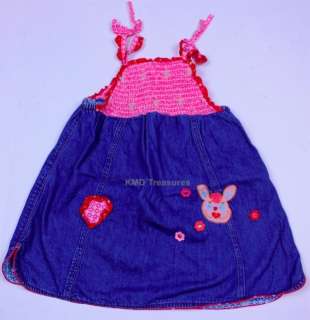 Girls Oilily Denim Jumper Dress Bunny  98  