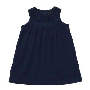   piece Navy Blue Sleeveless Cotton Knit Dress Set (12 Months) Baby