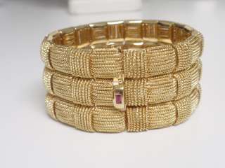 Roberto Coin 18K Yellow Gold Granada Bracelet with Ruby Clasp  