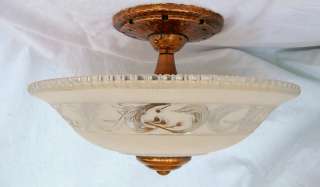 Antique Hammered Copper Semi Flush Mount Ceiling Light Fixture (2 Bulb 