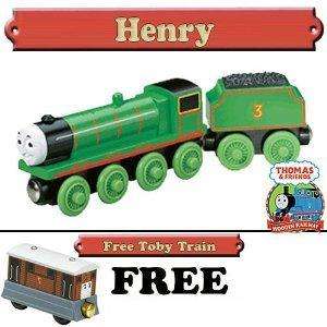 HENRY   Thomas & Friends Wooden Train NIB + FREE TOBY  
