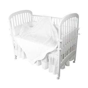  White Eyelet 4 Piece Baby Crib Bedding Set Baby