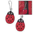 Lot of 2 Rubber Ladybug Zipper Pulls Jacket Backpack Accessory Party 