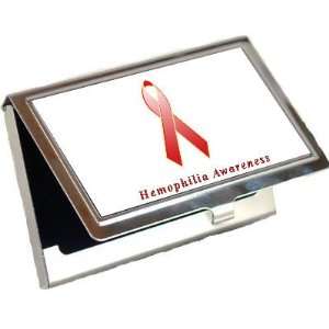  Hemophilia Awareness Ribbon Business Card Holder Office 