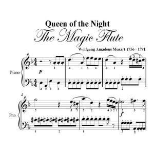 com Queen of the Night Magic Flute Mozart Big Note Piano Sheet Music 