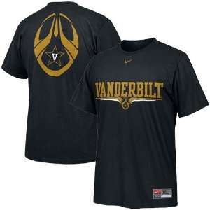  Nike Vanderbilt Commodores Black Team Issue T shirt 