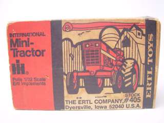 Vintage ERTL Toys International Mini Tractor #405 1/32  