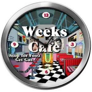  WEEKS 14 Inch Cafe Metal Clock Quartz Movement Kitchen 