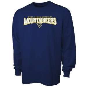 West Virginia Mountaineers Navy Blue Youth School Mascot Long Sleeve T 
