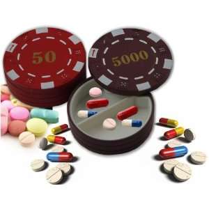  High Roller Poker Chip Pill Box & Stash 