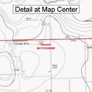  USGS Topographic Quadrangle Map   Wasson, Texas (Folded 