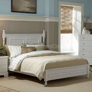  Homelegance Morelle Low Profile Bed (White) (King) 1356KW 