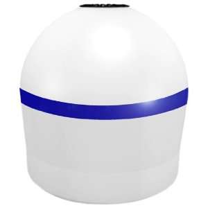   Buoy 20 Inch Solar Lighted Mooring Buoy, White with Blue Stripe Home