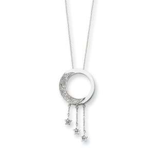  The Moon and Stars Necklace in Silver Jewelry