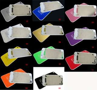 Glass Back Housing Cover Bezel Assembly For Iphone 4 4G 8 Colors 