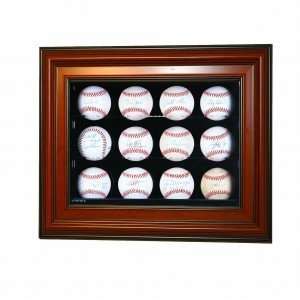  12 Baseball Case Up Display Case, Brown