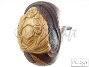 Long Tobacco Smoking Pipe Authors Hand Carved BUDDHA  