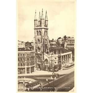   Postcard St. Sepulchres Church   Holborn Viaduct   London England UK