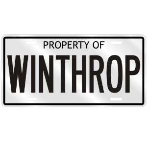  PROPERTY OF WINTHROP LICENSE PLATE SING NAME